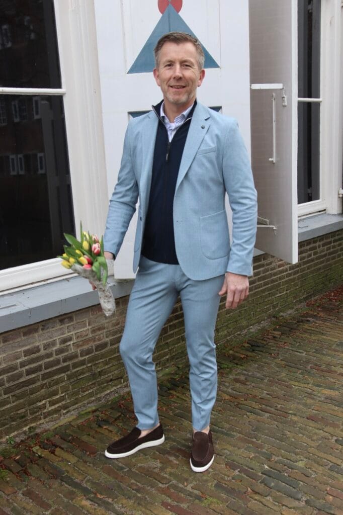 Pak lichtblauw lente heren